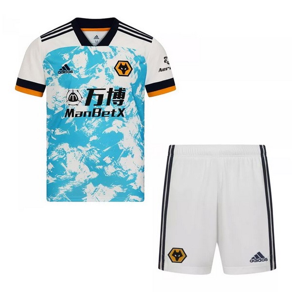 Camiseta Wolves Segunda Niño 2020-2021 Blanco